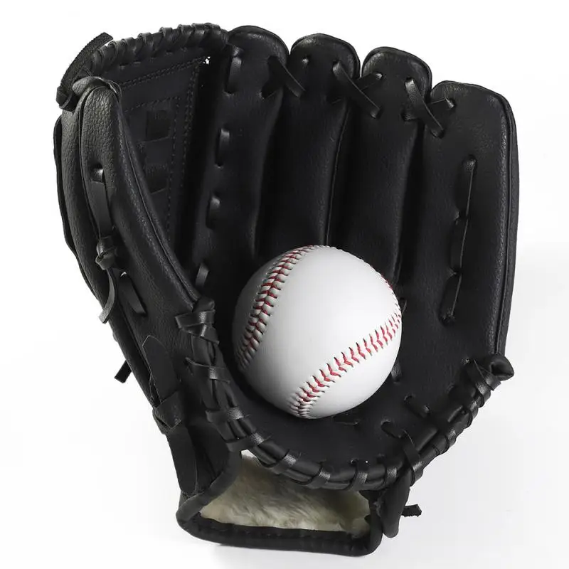 9.5/10.5/11.5/12.5inches Thicken Infield Pitcher Baseball Gloves Softball Gloves Children Teenagers Adults Full Baseball Gloves