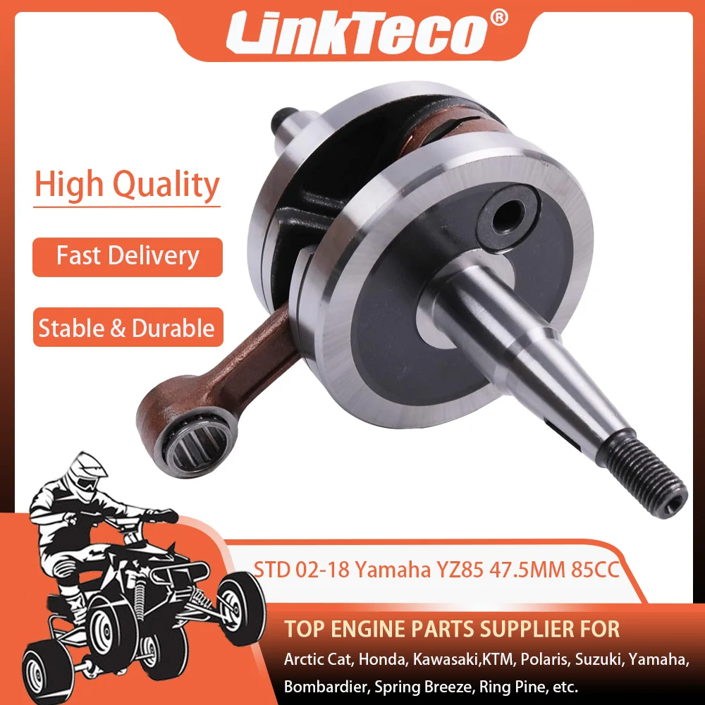 02-18 STD Cyliner Bore 47.5MM 85CC Crank Crankshaft Kit Compatible For Yamaha YZ85 YZ 85 Motorcycle YZ125PSK 5PA-11400-00-00