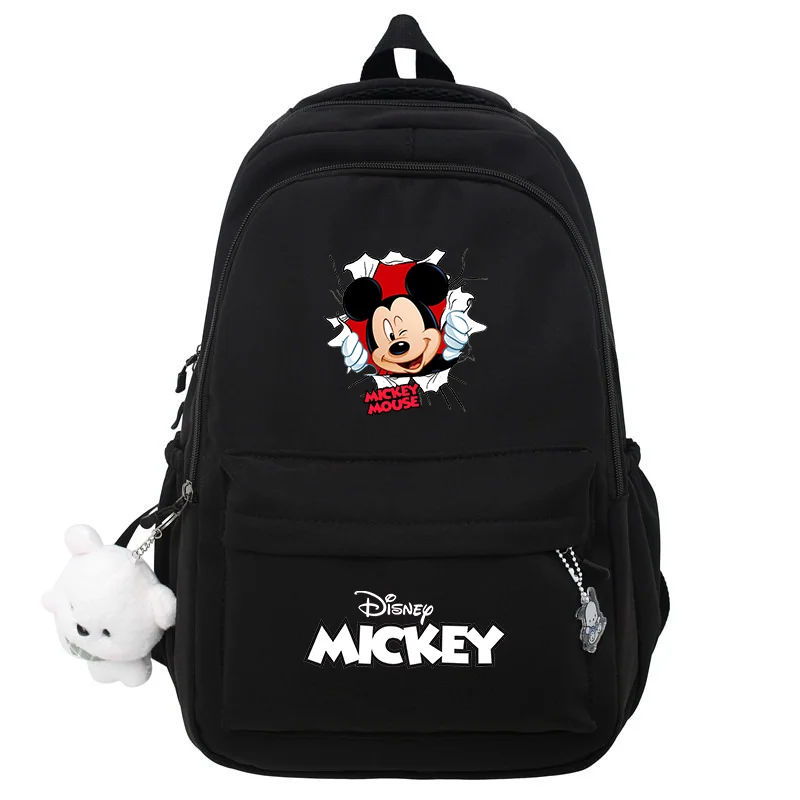 

Mickey Minnie Mouse Large Capacity Backpack Girls Boys Simple Versatile School Bags Unisex Travel Book Bag Doll Decoration