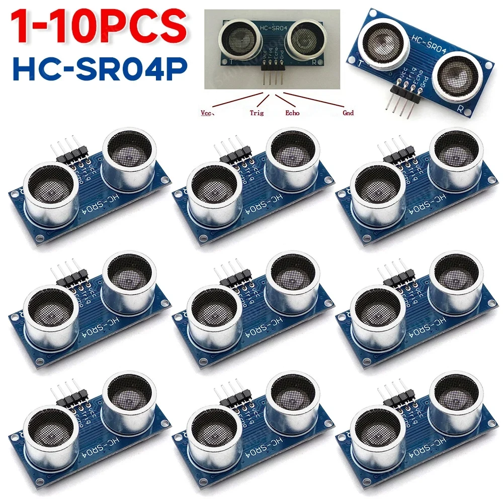 1-10PCS HC-SR04P Ultrasonic Ranging Module Ranging Sensor Module 3-5.5V Wide Voltage Wave Detector Distance Sensor for Arduino