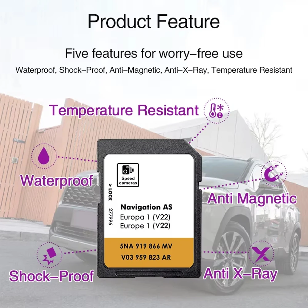 المملكة المتحدة أوروبا بطاقة SD 32 جيجابايت الملاحة GPS خريطة الإصدار 2025 أحدث 5NA 919 866 MV لشركة فولكس فاجن تيجوان AS V22
