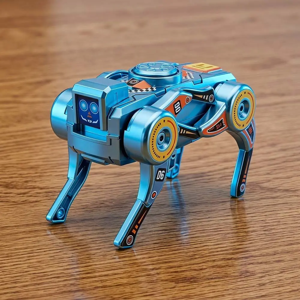 360° Rotating Robot Dog Fidget Gyro Creative Deformed Deformation Design Transforming Robot Dog Fidget Toy Sensory Antistress