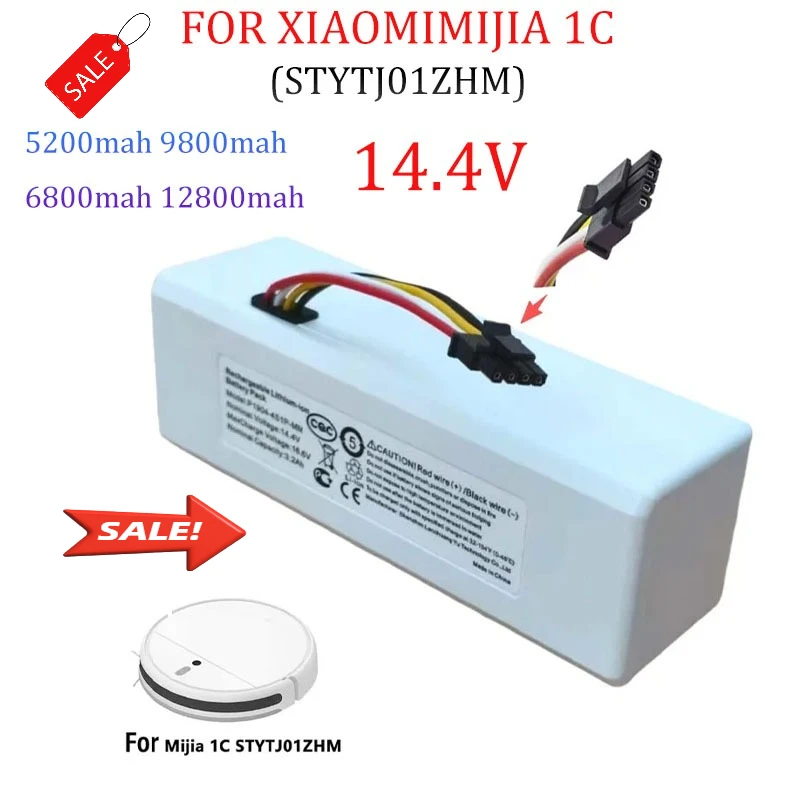 

NEW 14.4V 12800mah P1904-4S1P-MM Battery For Xiaomi Mijia 1C STYTJ01ZHM Robot Vacuum Mop Cleaner Accessories battery