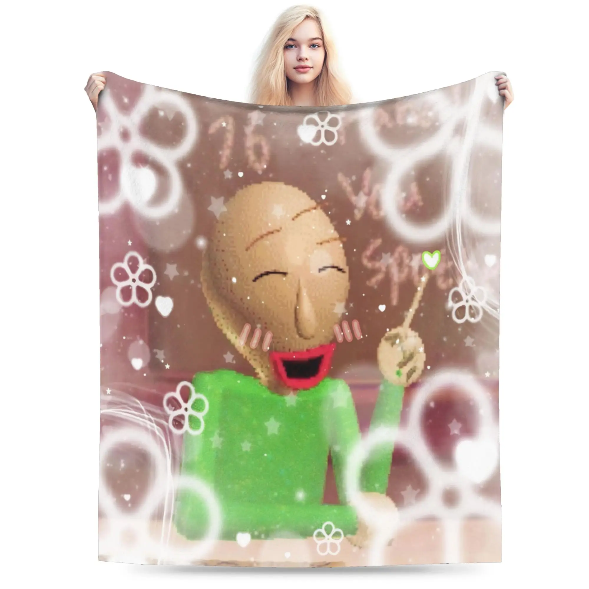 Super Soft Baldi Basics Throw Blanket Premium Fleece Flannel Lightweight  Bed Blanket Fuzzy Plush Blankets All Season Use