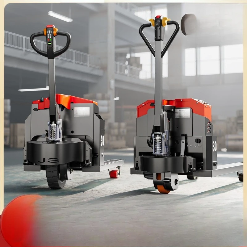 Electric forklift, Earth cow, hydraulic truck, small truck, widened and lengthened, fully automatic cart to pull goods