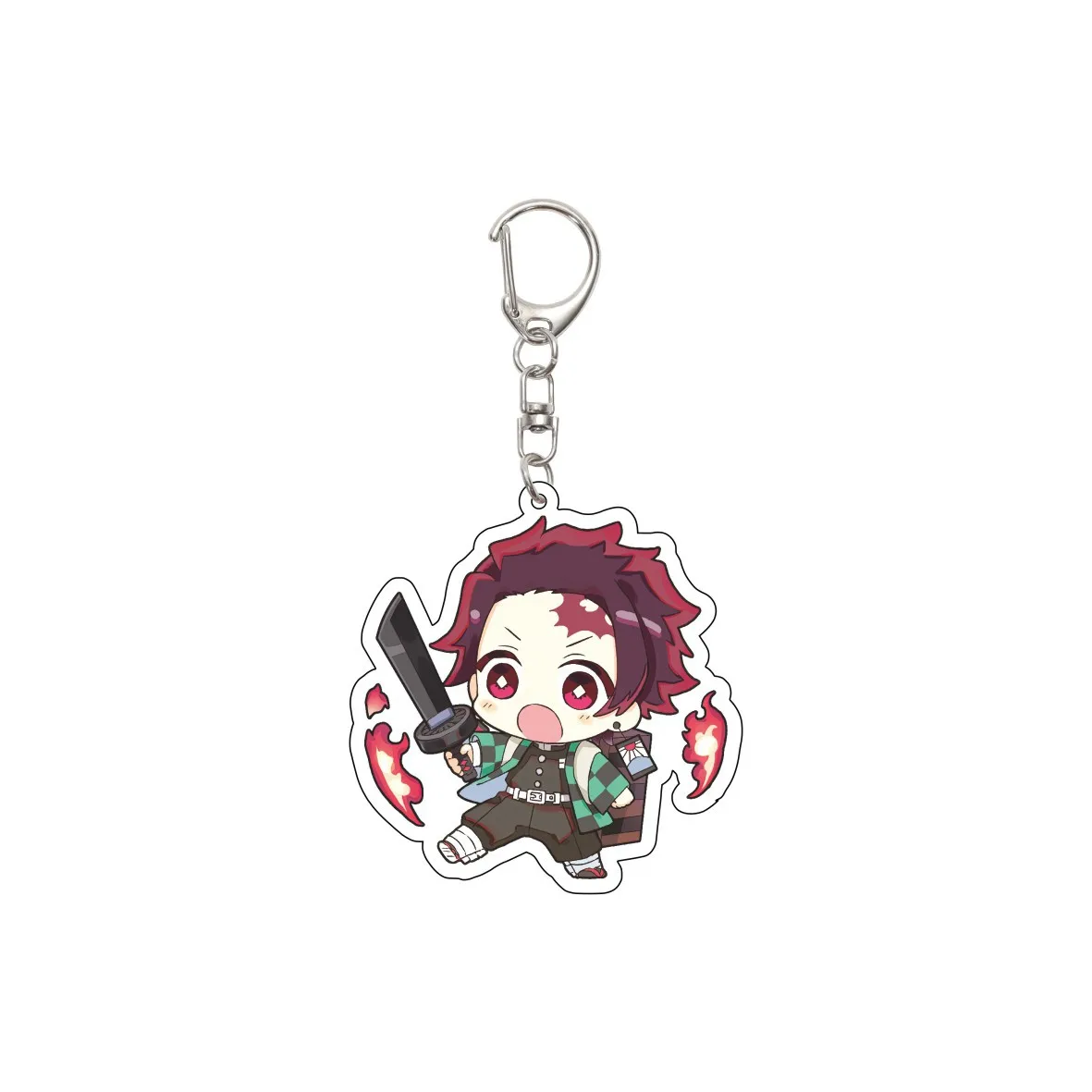 55MM Keychain Anime Demon Slayer Kamado Nezuko Kamado Tanjiro Tomioka Giyuu Kochou Shinobu Acrylic Key Chain Cute Chrismas Gifts - view 2