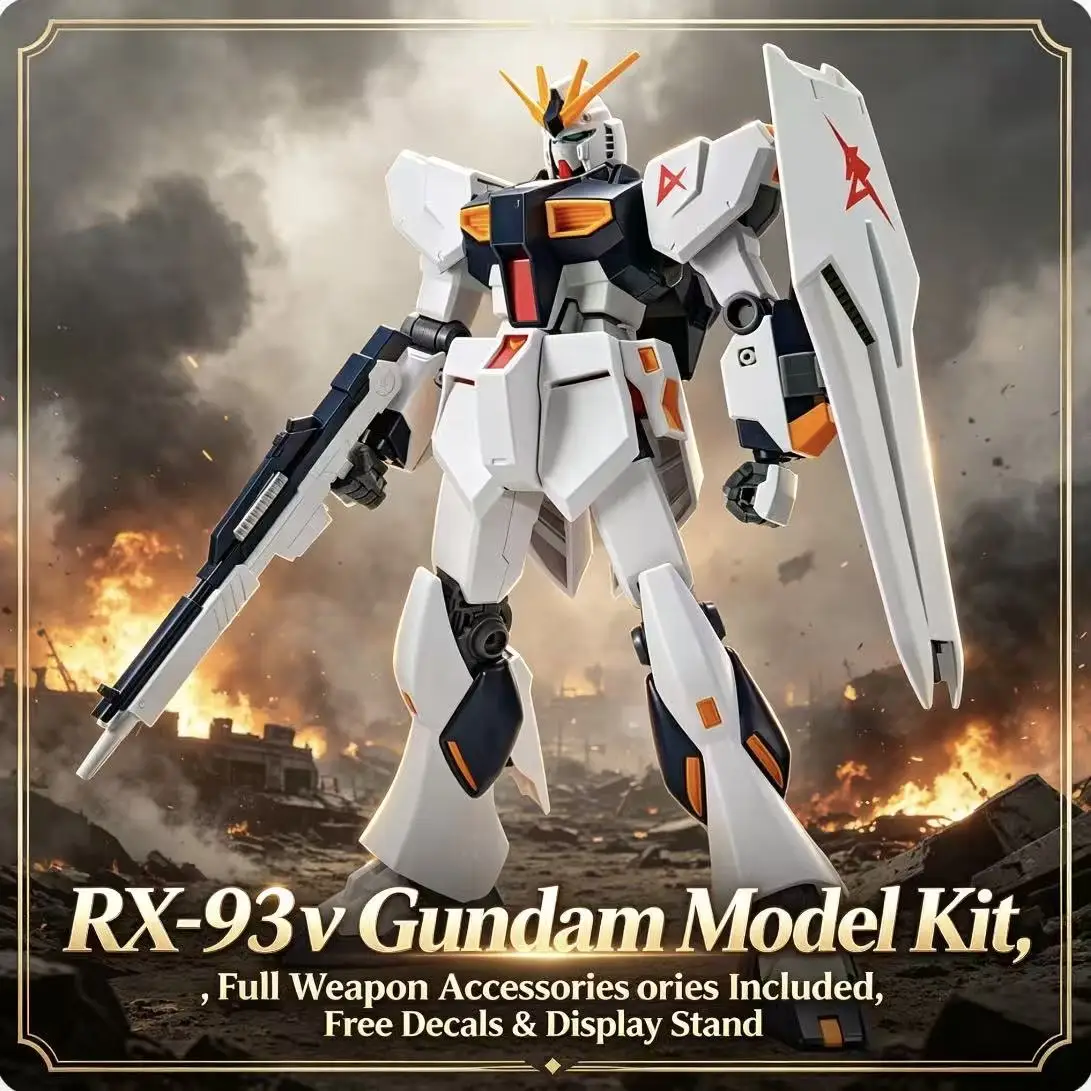 93HG 1/144 ENTRY GRADE RX-93 V Gundam Model Kit Action Figure EG Strike Gunpla Building Kit Anime Figures Toys Boy Gift