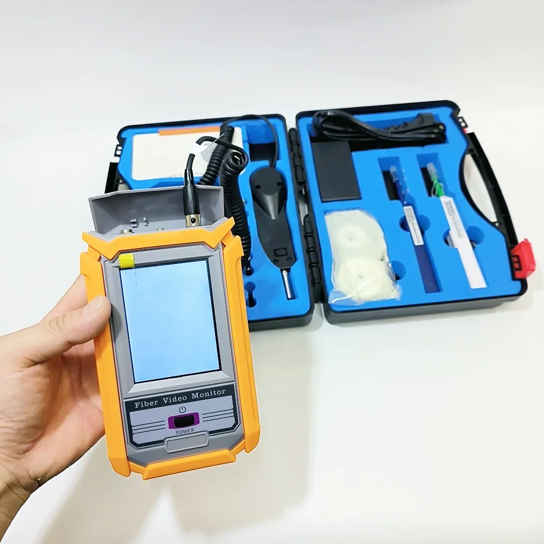 FVM-100 Fiber Optic Inspection Scope Fiber Optic End Face Inspection Detector Fiber Microscope Optical Cleaning Too