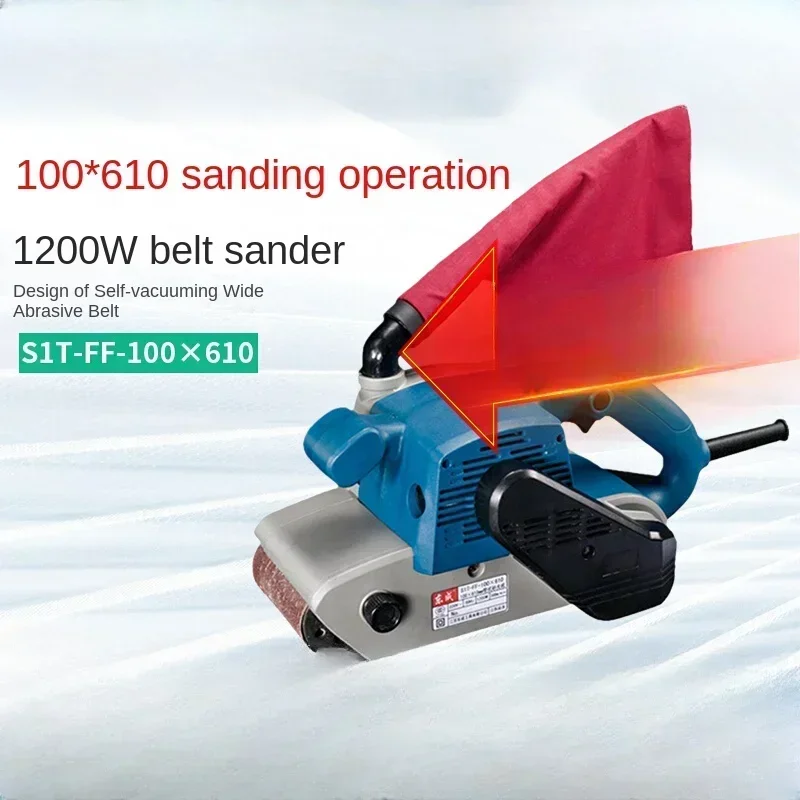 220V Dongcheng Belt Sander for Woodworking and Metalworking, Great for Sanding and Finishing