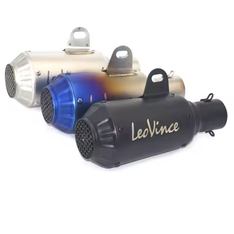 51mm Motorcycle Exhaust Muffler Pipe LeoVince Stainless Steel For Yamaha CBR300 CBR600RR Z1000 ZX10R Z750 800 900 MT07 09 R1 R3