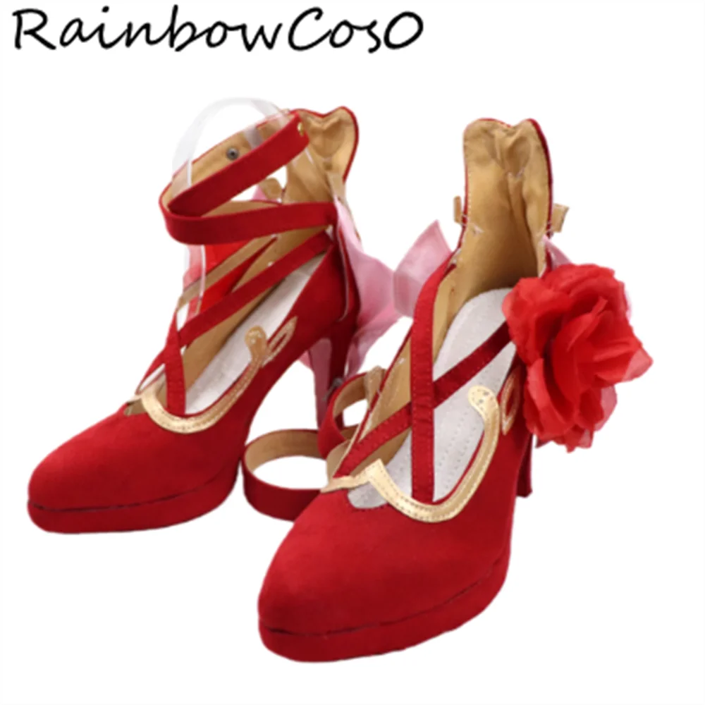 إليسيا هونكاي إمباكت هونكاي: ستار ريل كوسبلاي أحذية أحذية لعبة أنيمي حفلة الهالوين RainbowCos0 W5416 #4