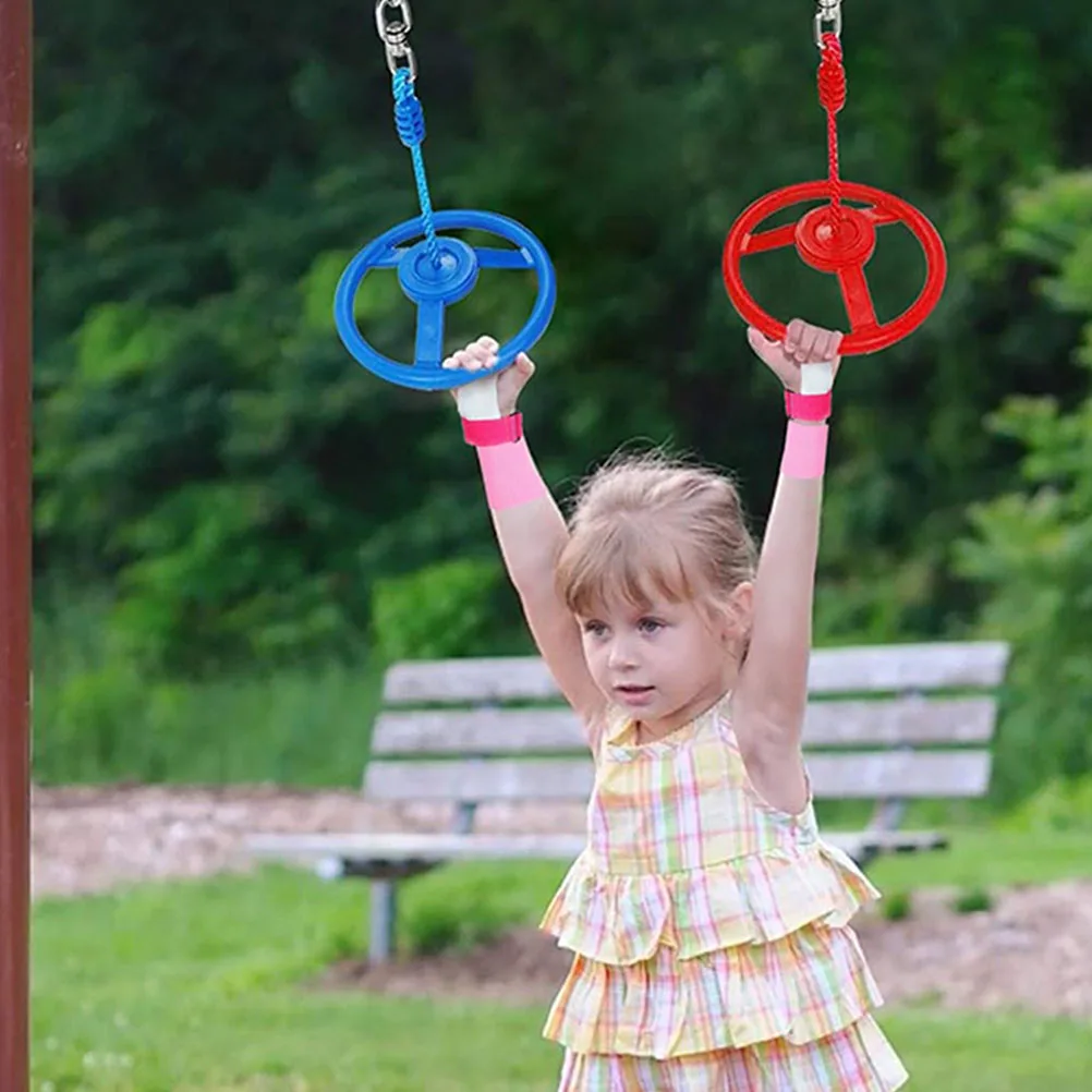 

1Set Gymnastics Grips Wristbands Weightlifting Wrist Straps Adjustable Finger Ring Backless Design Wear Resistant Breathable