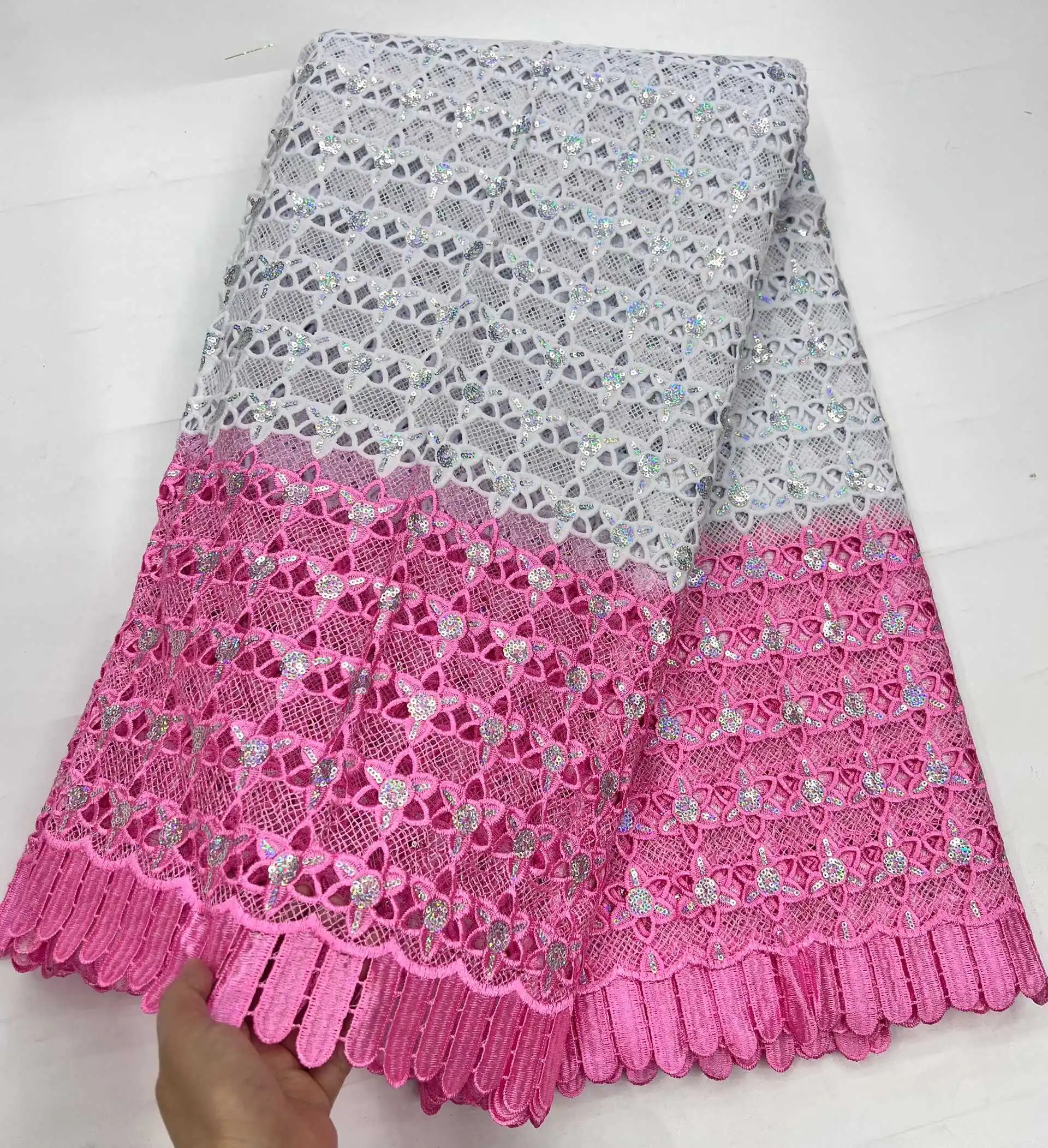 الأخضر الأبيض الأفريقي جبر الحبل الدانتيل النسيج الكيميائية أقمشة الدانتيل للذوبان في الماء أقمشة الدانتيل للنساء مساء اللباس #4