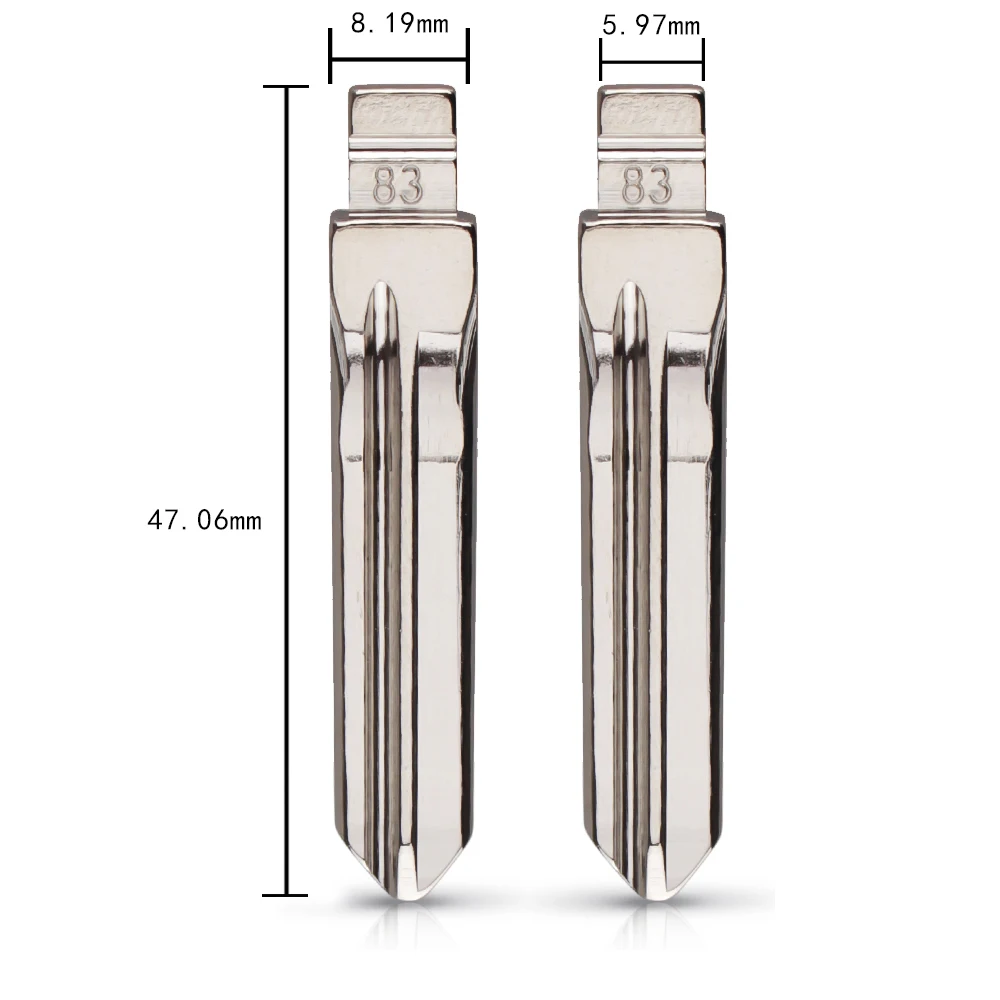 KEYYOU NO.83 Metal Uncut Blank Flip Folding Remote Key Blade Replacement Car Blank SX9 Key Blade For Peugeot Citroen Key