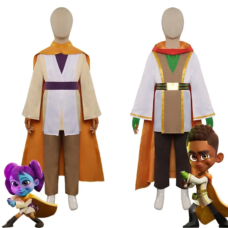 Jóvenes aventuras Jedi Lys Nubs Top y pantalones con capa disfraz de Cosplay mascarada de Halloween trajes de fiesta de Carnaval