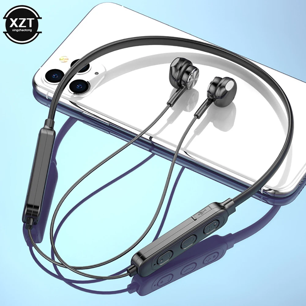 Cuffie Bluetooth Wireless magnetiche cuffie musicali Stereo cuffie sportive con archetto da collo auricolari per iPhone Samsung Xiaomi