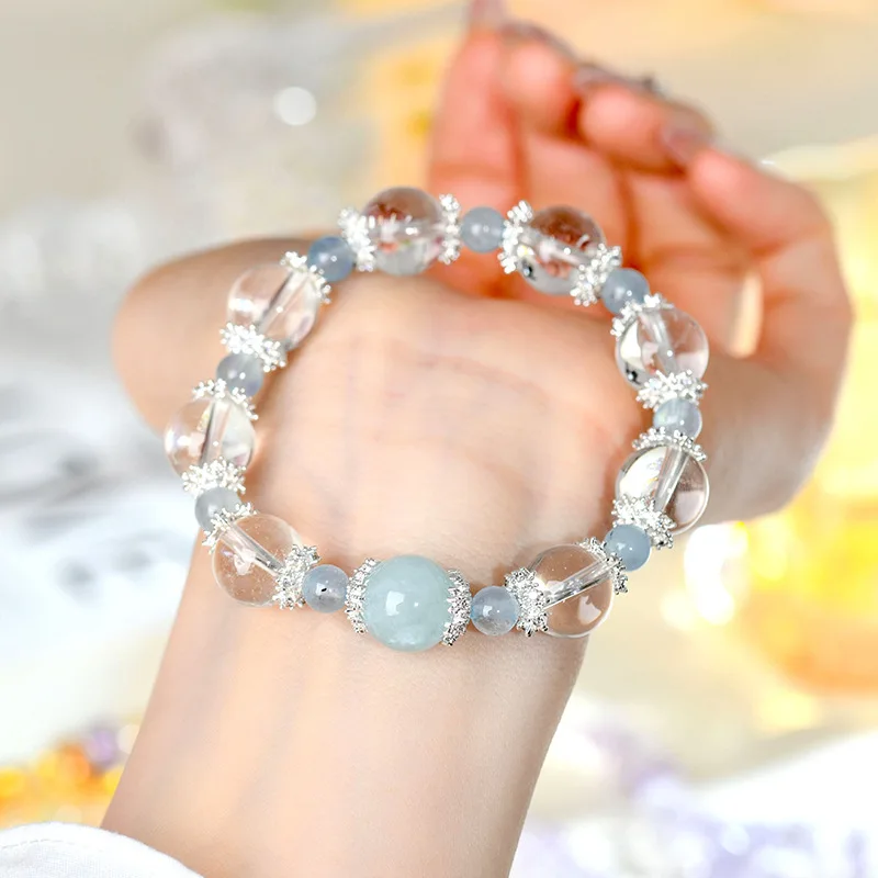 

Natural White Aquamarine Fashion New Women'S Bracelet