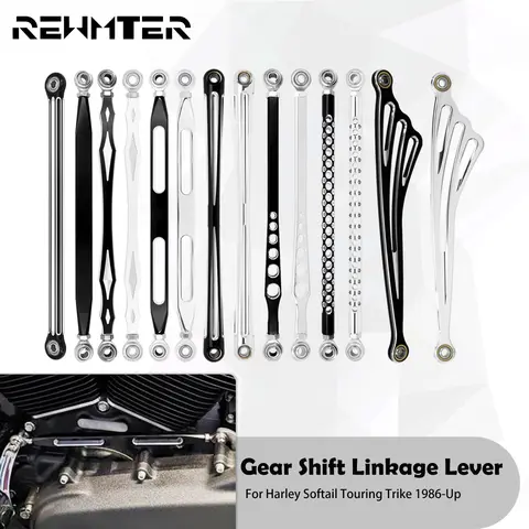 Motorcycle 330mm Gear Shift Linkage Aluminum Levers For Harley Touring Road King Glide FLHT FLHX Softail Fat Boy FLHC 1986-2024 10 best sales gear selector - №7