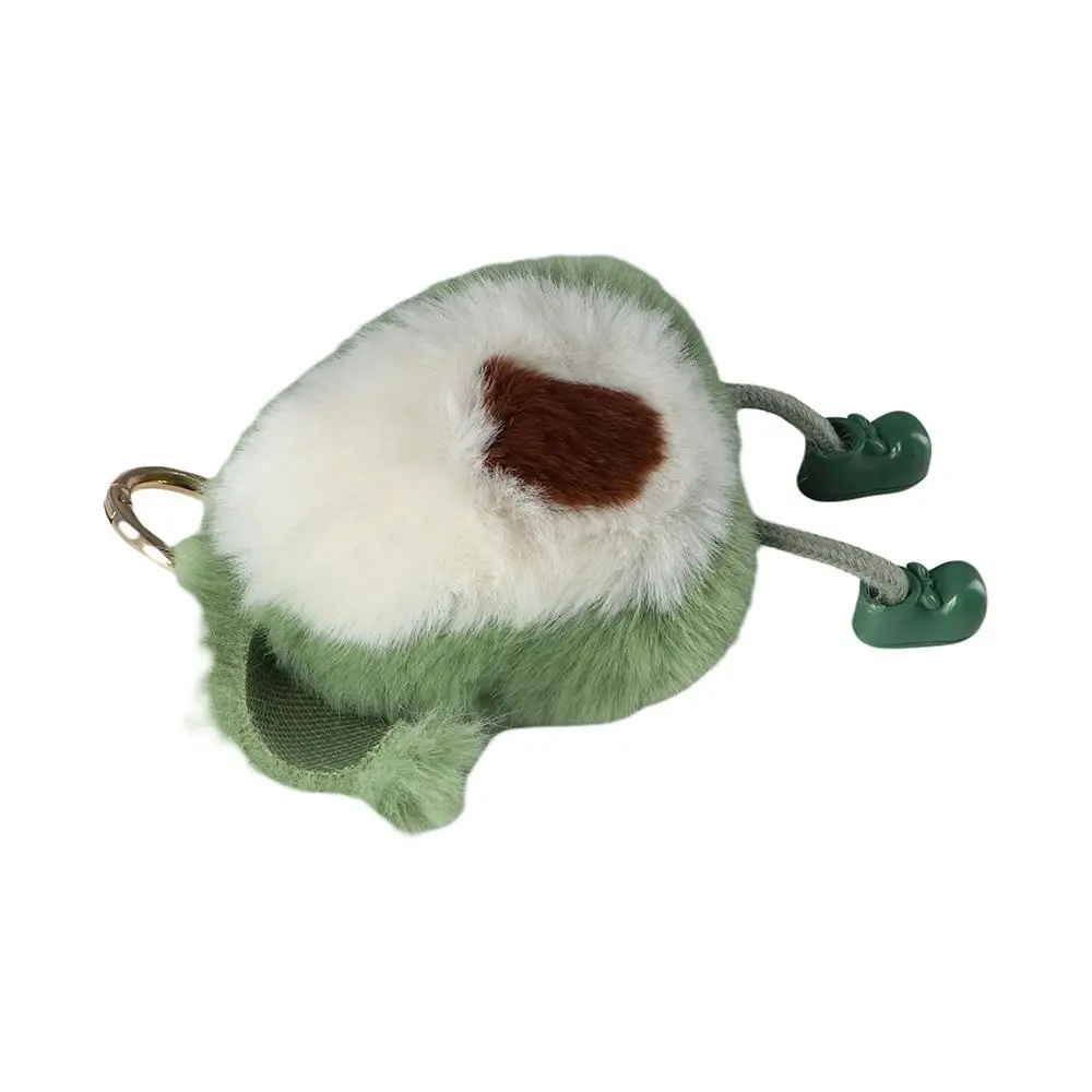 

Kids Avocado Metal Ring Bag Ornaments Plush Ball Toy Key Holder Hanging Doll Model Korean Style Key Chain Women Bag Pendant