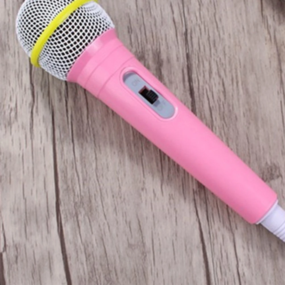 Microfone de educação infantil para crianças, instrumento musical eletrônico de pvc, ferramenta de aprendizagem leve, máquina educacional infantil rosa