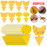 10-40PCS Sticky Insect Board Double-sided Strong Glue Sticky Traps Fruit Fly Traps Bug Pest Outdoor Plant Insect Catcher Sticker