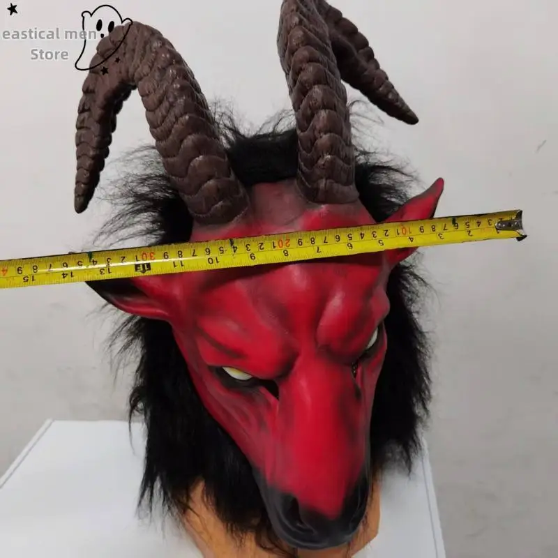 Maschera in lattice Hellfire Beast Halloween Spaventoso Demone Satana Maschera Cosplay Costume da festa Accessorio Maschera di capra malvagia horror