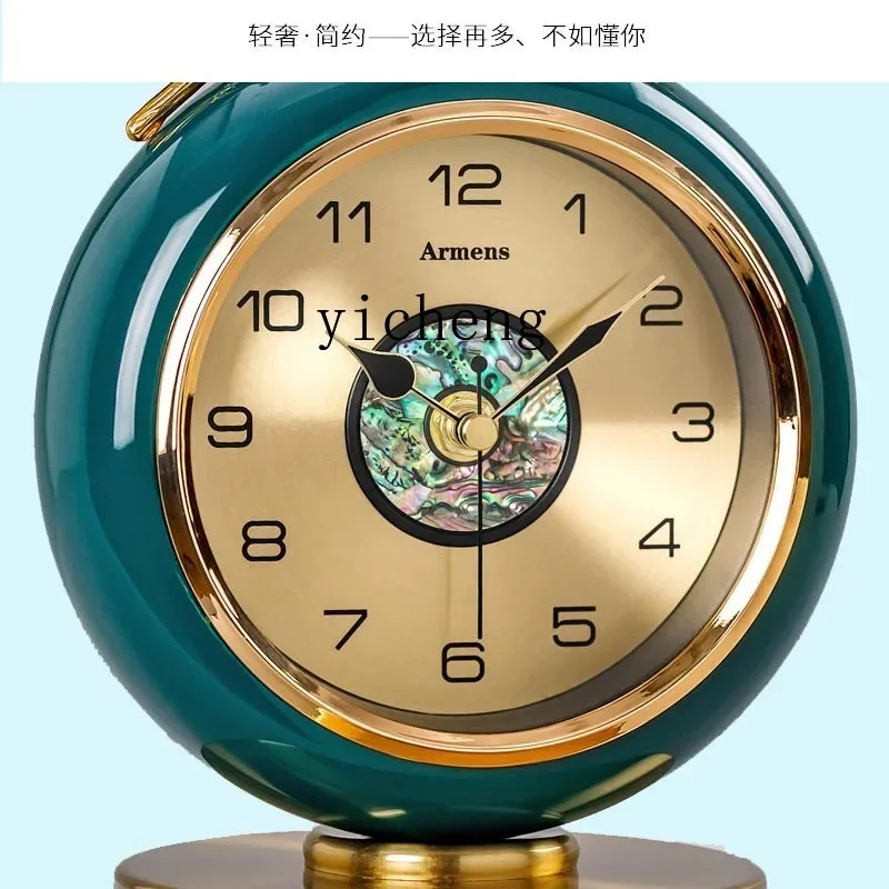 D3- Living Room Personalized Clock Ornament Bedroom Light Luxury Clock