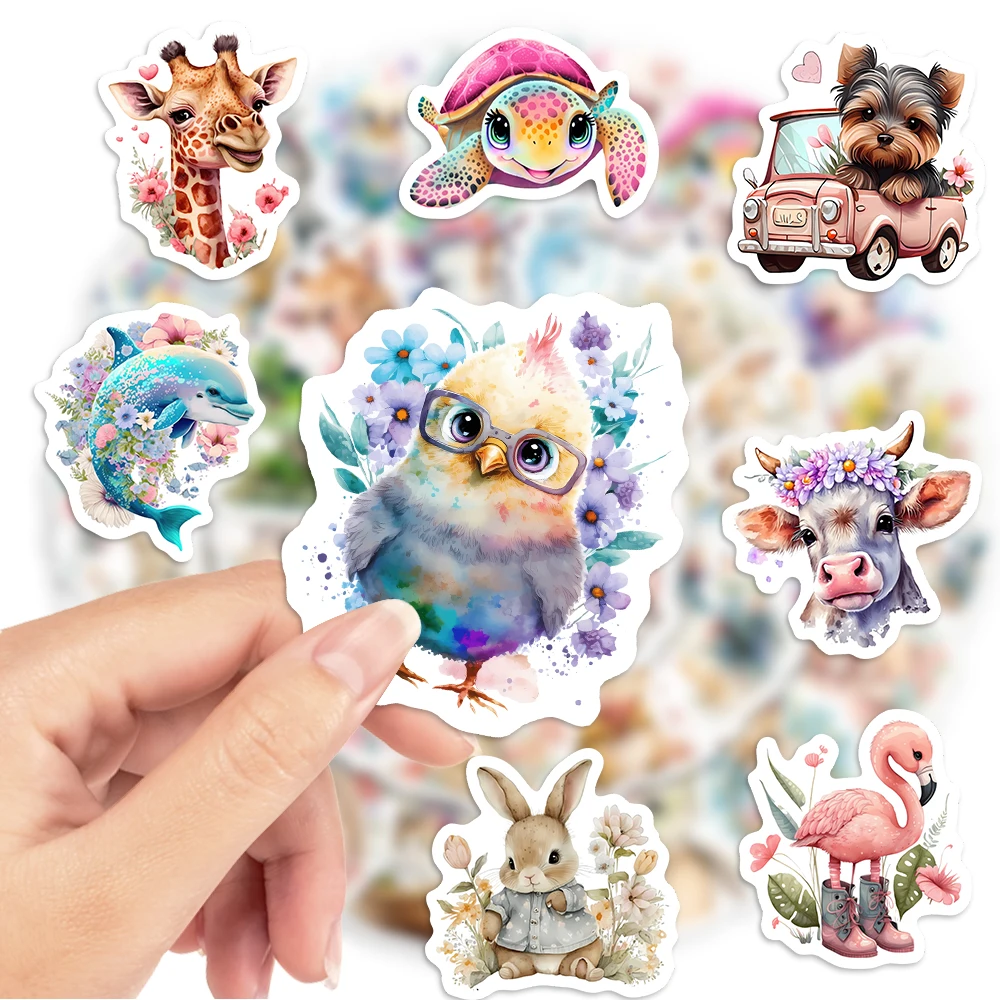 Cute Aesthetic Animal Stickers - Kids Toys Laptop 评论和价格