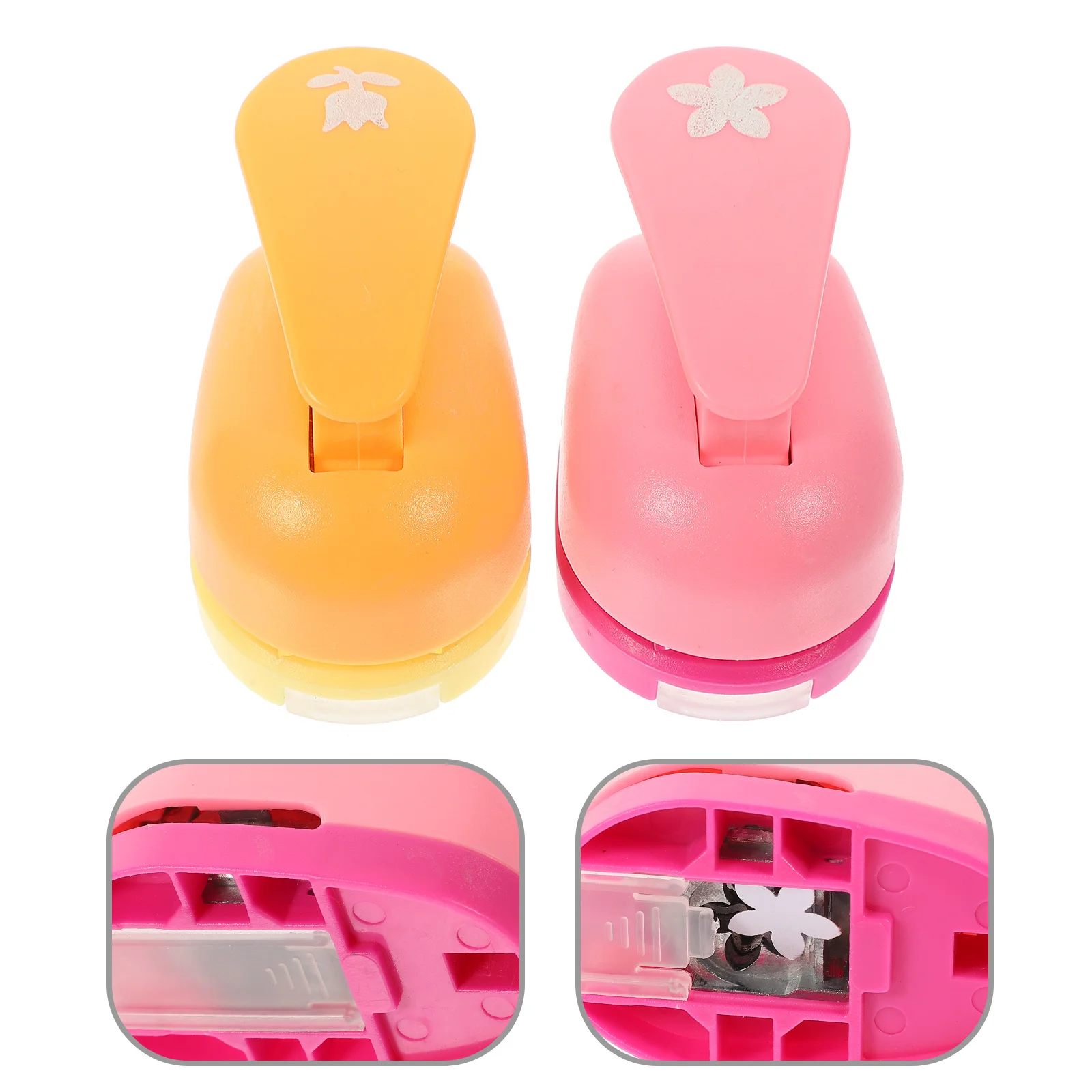 

2Pcs Craft Hole Punch Set for Paper DIY Scrapbook Tags Cards Envelopes Single Puncher with Clean Cut Plastic Handle Easy Use