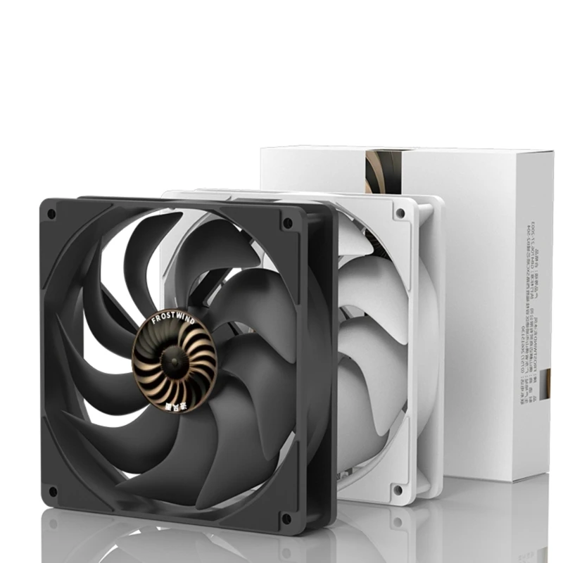 12025 12 سم مروحة كمبيوتر مُحسّنة لتدفق الهواء بتقنية PWM عملية هادئة لتبديد حرارة وحدة المعالجة المركزية