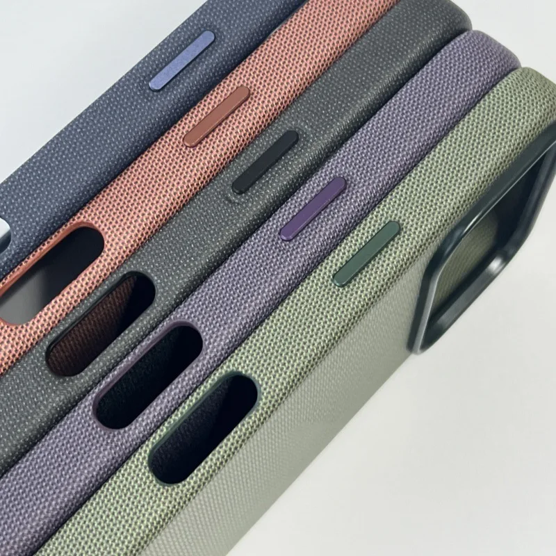حافظة TechWoven لهاتف iPhone 17 Pro Max حافظة منسوجة مغناطيسية لهاتف Apple 17 Air غطاء حماية فاخر.