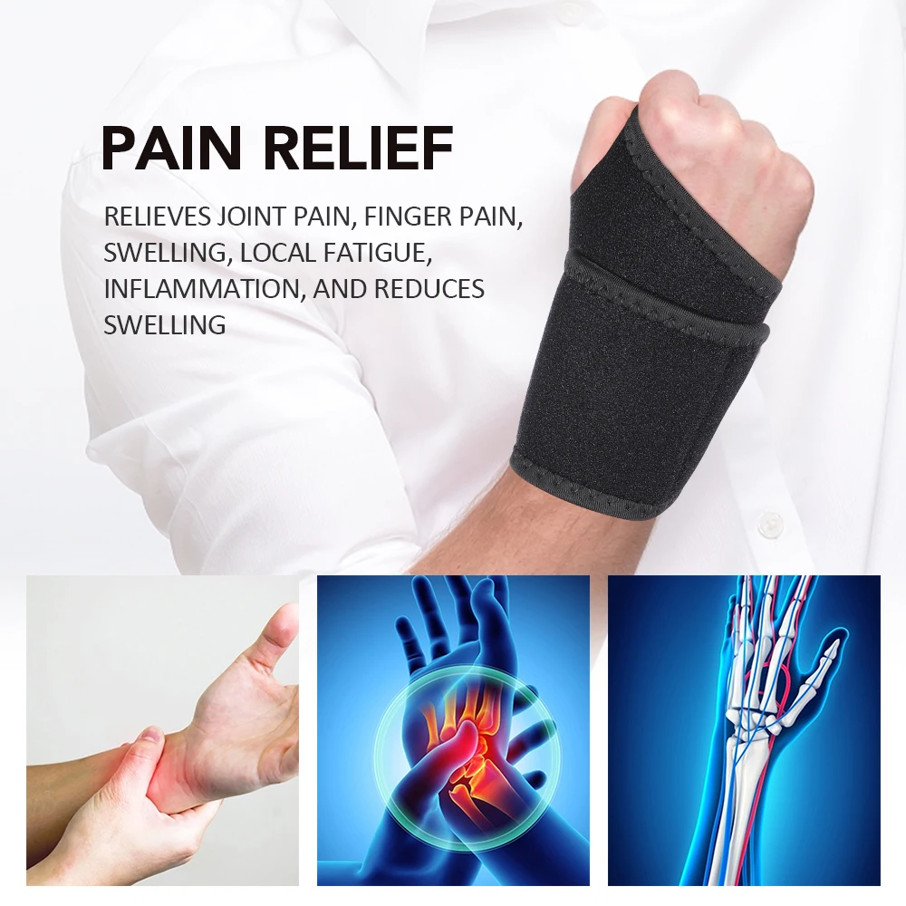 

Adjustable Wrist Brace Perfect for Women & Men Support Wrap Strap Hand Carpal Tunnel Brace Fitness Suitable Both Right Left Hand