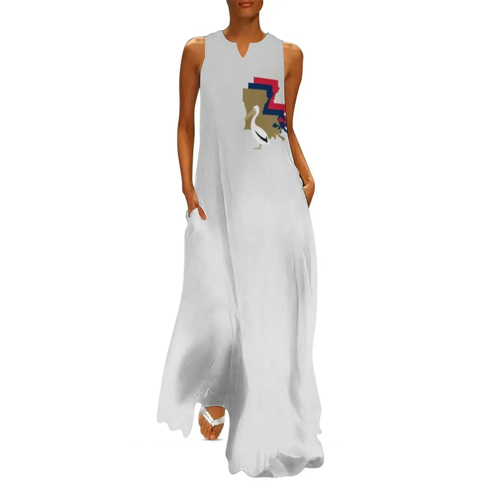 

Louisiana Border, Pelicans Long Dress Women's dress ladies dresses for special occasions Casual dresses Dress