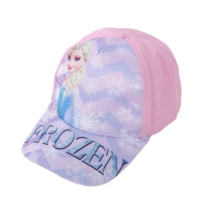 Kawaii Frozen Hat Elsa Anna Baseball Cap Frozen Princess Girls Children Hats Summer Breathable Adjustable Shade Cap Hip Hop Caps