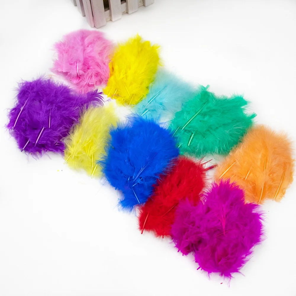 50/100pcs Natural Turkey Feathers 10-15cm Fluffy Turkey Plumes DIY Jewelry Craft Making Accesories Wedding Party Decoration