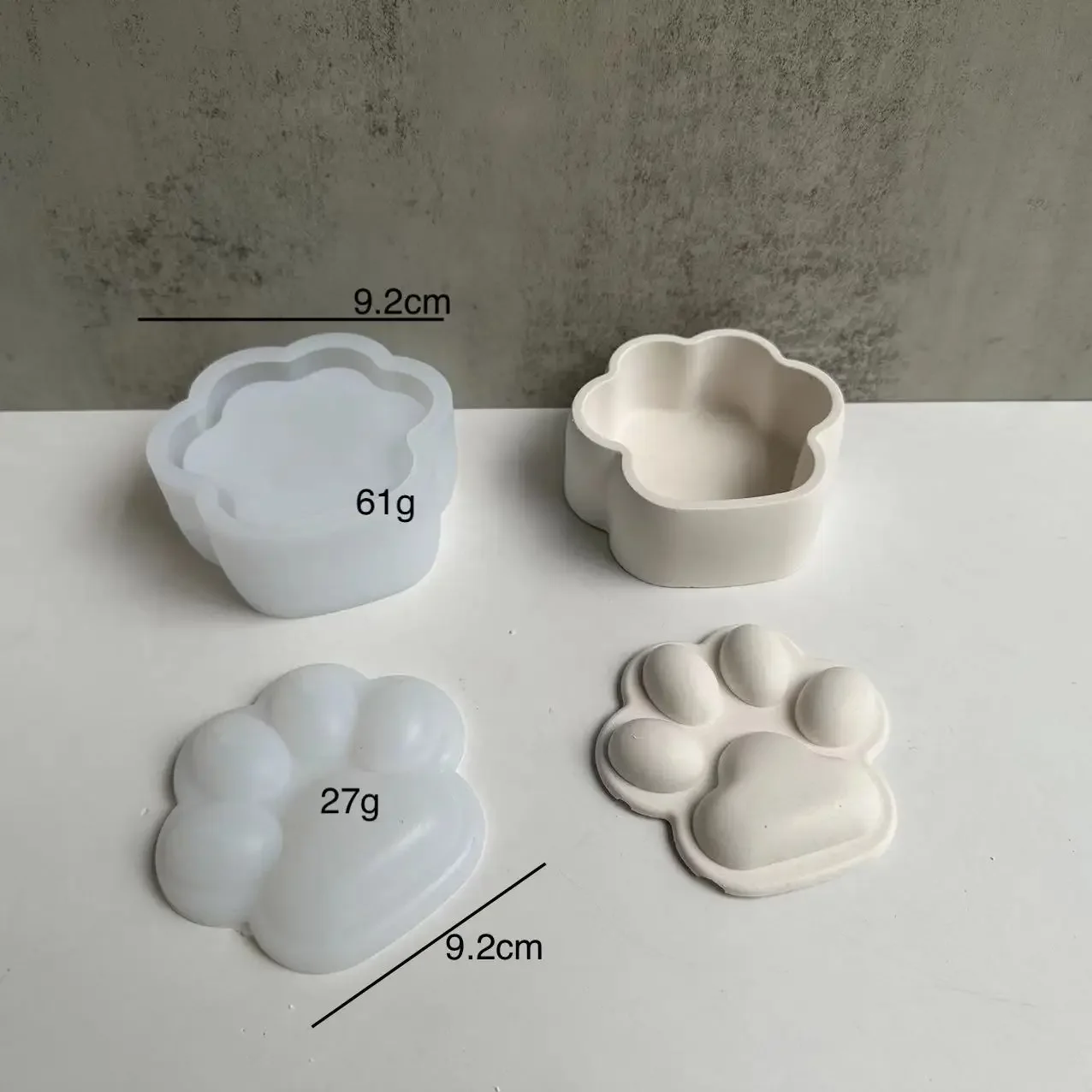 Organizer per gioielli con artiglio di gatto stampo in Silicone stampo per gesso specchio antigoccia scatola portaoggetti stampi fai da te