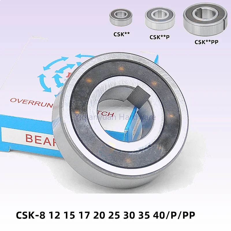 Yiqianyuan CSK 8 12 15 17 20 25 30 35 40 P PP One Way Clutch Bearing With Keyway Clutch Backstop Bearing