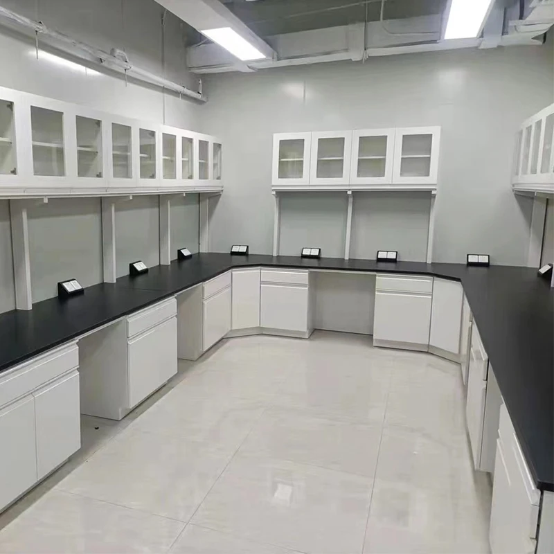 مقاومة للأحماض الصلب الخشب PP وراتنجات الايبوكسي مختبر الأثاث الكيميائي مكتب العمل مقعد الصلب للمختبرات #3