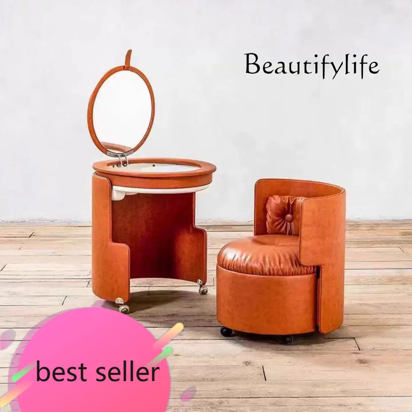 

new Italian light luxury dresser villa living room movable art makeup table small high-end storage cabinet