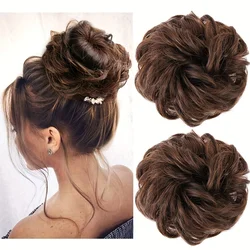 YYong 4-calowe brazylijskie ludzkie włosy roztrzepany kok z włosów Chignon doczepy Scrunchy Updo kawałki włosów miękkie i wygodne w noszeniu