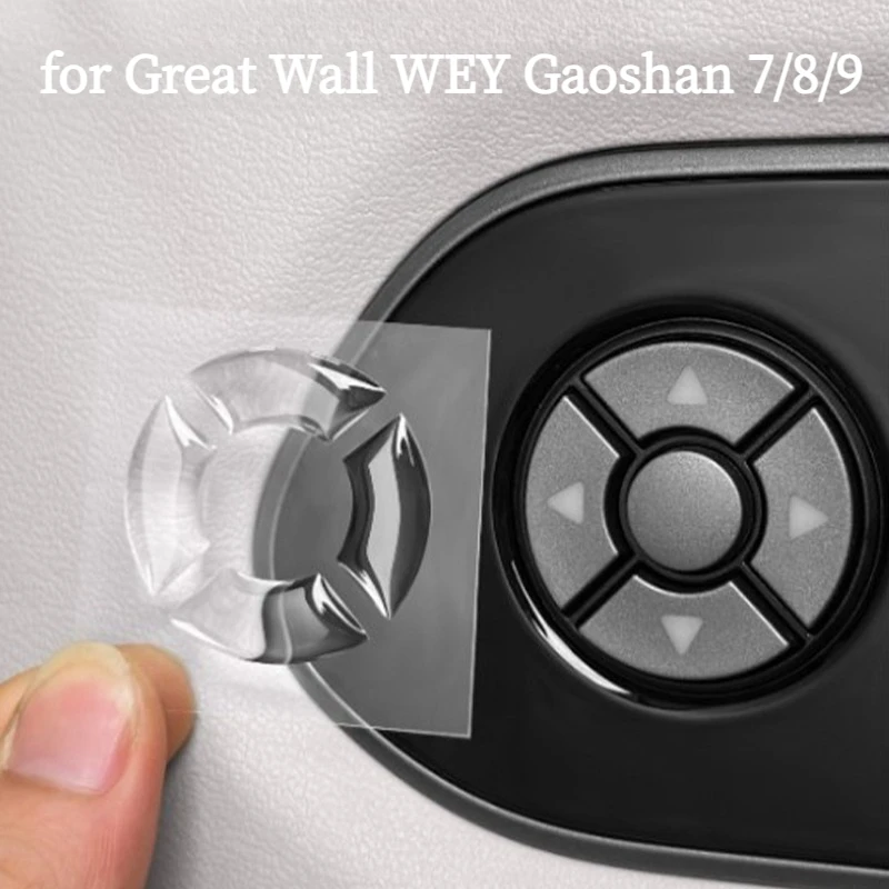 Fit for Great Wall WEY Gaoshan 7/8/9 Front Row Seat Adjustment Button Epoxy Protective Sticker Interior Mod