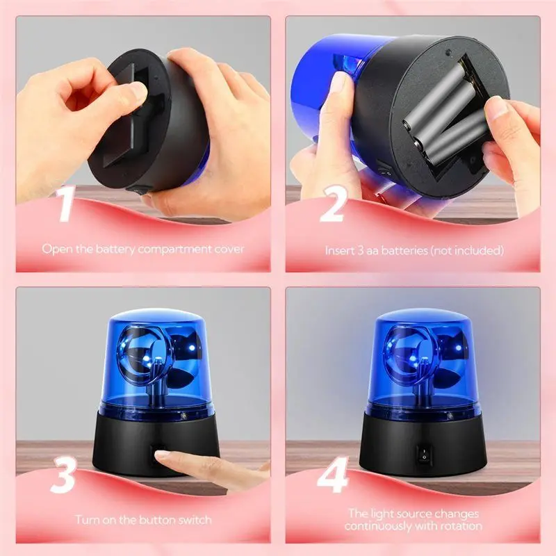 FAST-Disco Bar Party Decorative Light, 2Pcs Rotating Strobe Light, 360 Degree Rotation