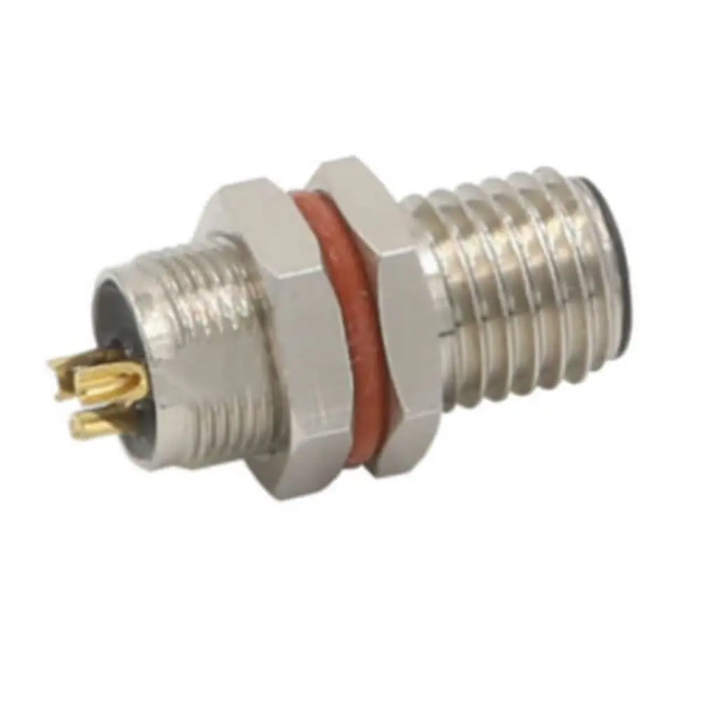 

M8 Male Panel Mount Connector Plug, 6 Pin/Poles Solder Wire Cable, IP67 Waterproof, Rear Screw Lock (6-Core)