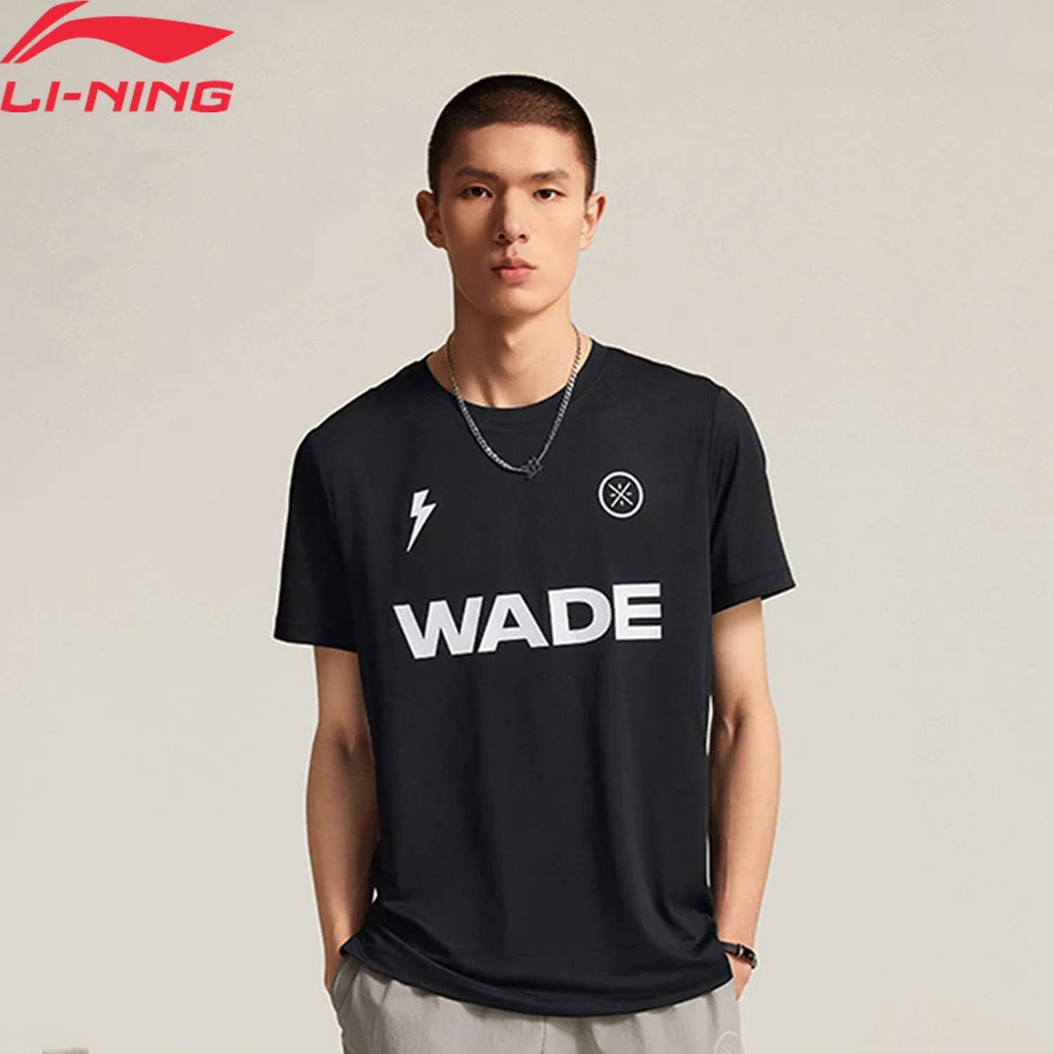 Li-Ning Men's Wade T-shirt AT DRY ULTRA 92%Polyester 8%Elastane AT._BACTERIA LiNing Sports Pullover ATSV015
