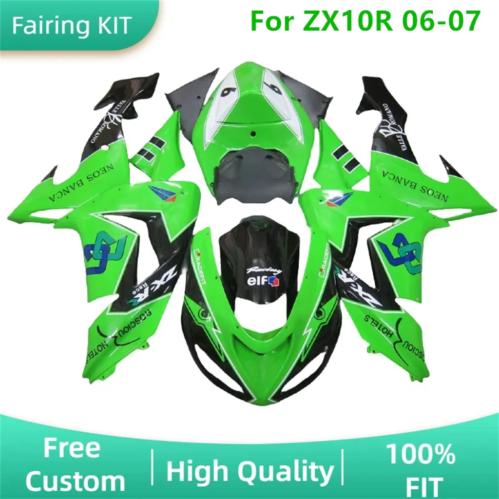 

Prime Injection Fairing Set for Kawasaki ZX-10R 06 07 ZX10R 2006 2007 ZX 10R Sportbike Body Rebuild Street Sport Bodywork Parts