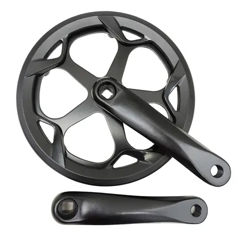 Folding Bicycle Crank Set 152mm Aluminum Alloy 32T 48T 52T Tooth Options For Electric Bike Crank