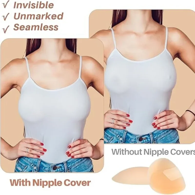 2-10PCS Silicone Nipple Cover Women Reusable Breast Lingerie Bra Sticker Invisible Petal Lift Up Adhesive Pads Chest Pasties image 3