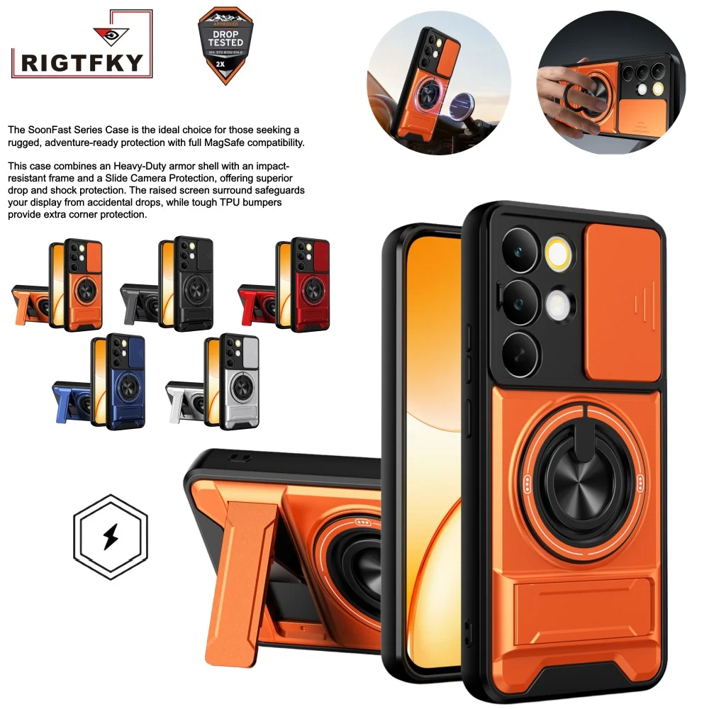 Military Shockproof Armor Phone Case For Realme 16 15 14 Pro