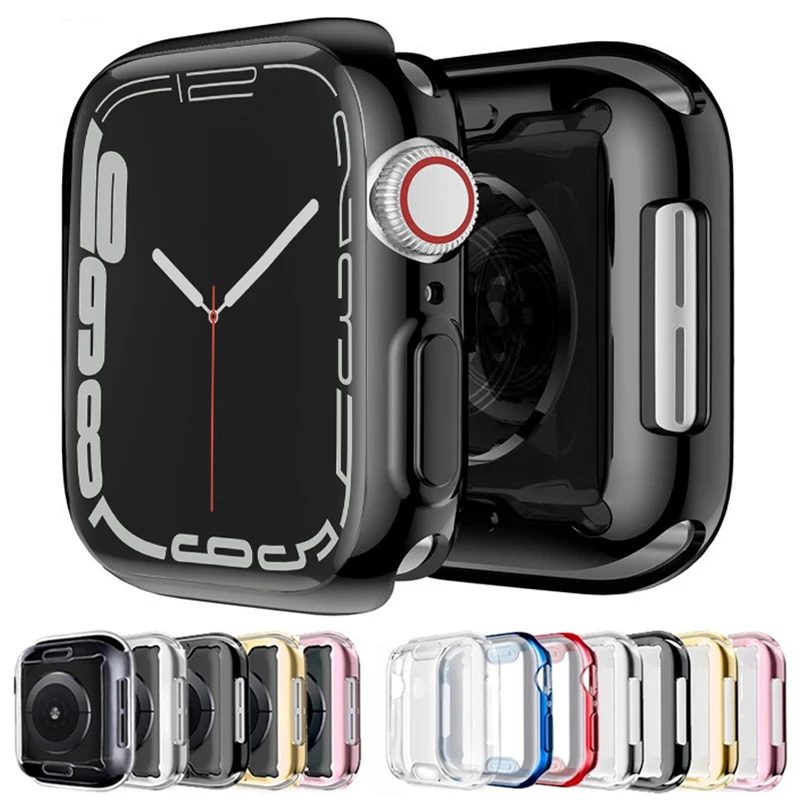 

Screen Protector For Apple Watch Case 49mm 45mm 41mm 44mm 40mm 42mm 38mm TPU bumper Cover for iwatch series ultra 9 8 7 SE 6 5 4