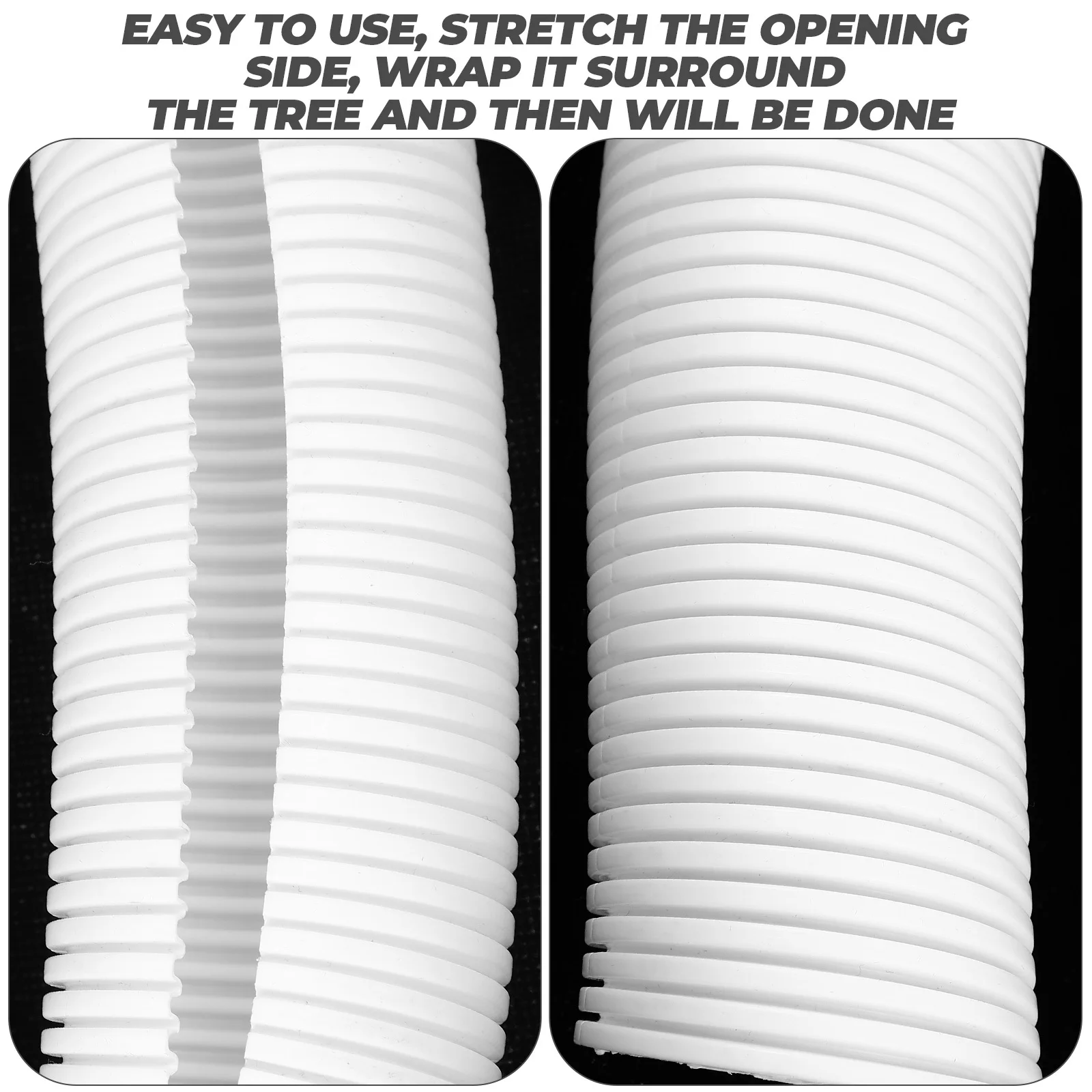 

6Pcs Tree Trunk Protector Guards Flexible Plastic Tree Wraps for Garden Use Protect Bark from Deer Rabbits Lawn Mowers